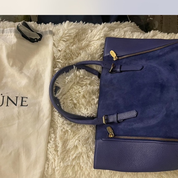 Prune Leather Tote Bag - Picture 1 of 11